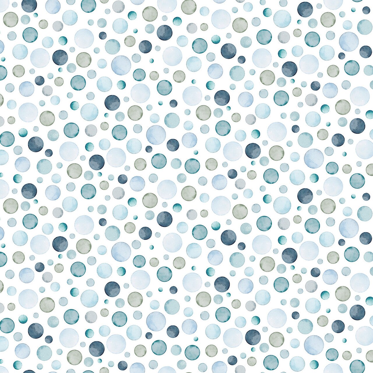 Fabric P & B Textiles Blue Bubble Dots Let's Go On An Adventure by the Quarter Yard LGOA5939-BG